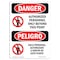Signmission Safety Sign, OSHA, 14" Height, Rigid Plastic, Authorized Personnel Only Beyond Spanish OS-DS-P-1014-VS-1036 - alternate 1